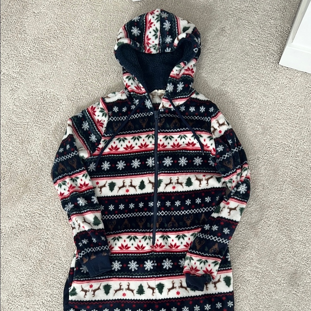 Bluenotes Holiday Patterned Pajama Onsie